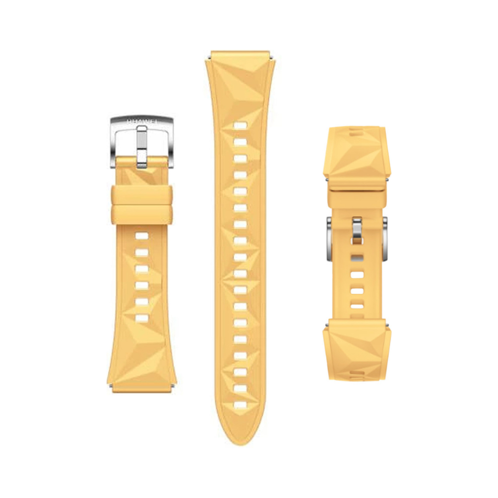 Ремешок Huawei EasyFit 3 drill-cut embossing fluororubber 18мм для Watch GT 5, желтый