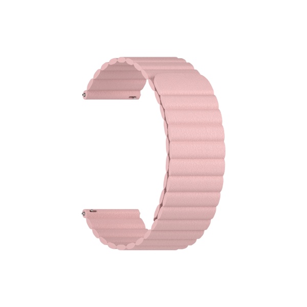 Ремешок кожаный для часов Lyambda Pollux 22мм, розовый