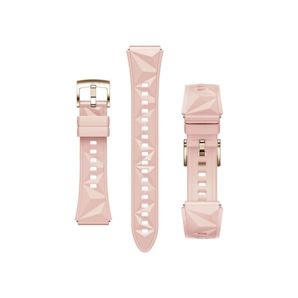 Ремешок Huawei EasyFit 3 drill-cut embossing fluororubber 18мм для Watch GT 5, розовый