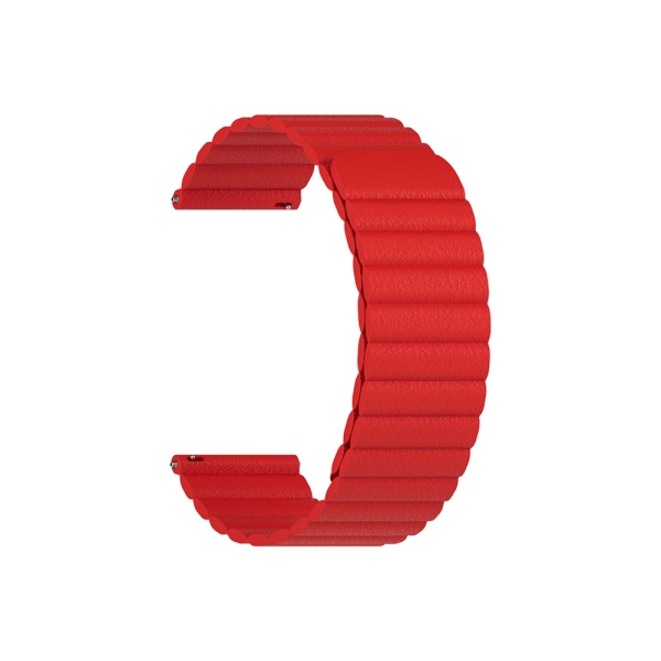 Ремешок кожаный для часов Lyambda Pollux 22мм, красный